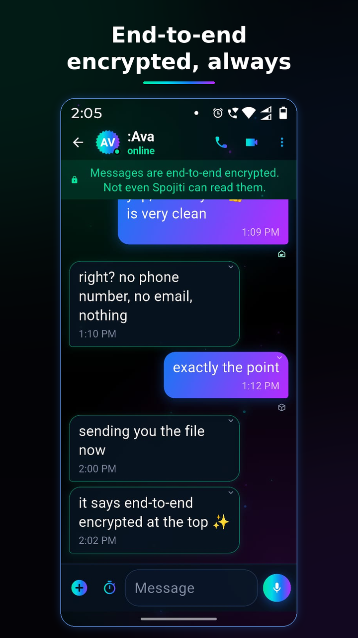 Encrypted chat